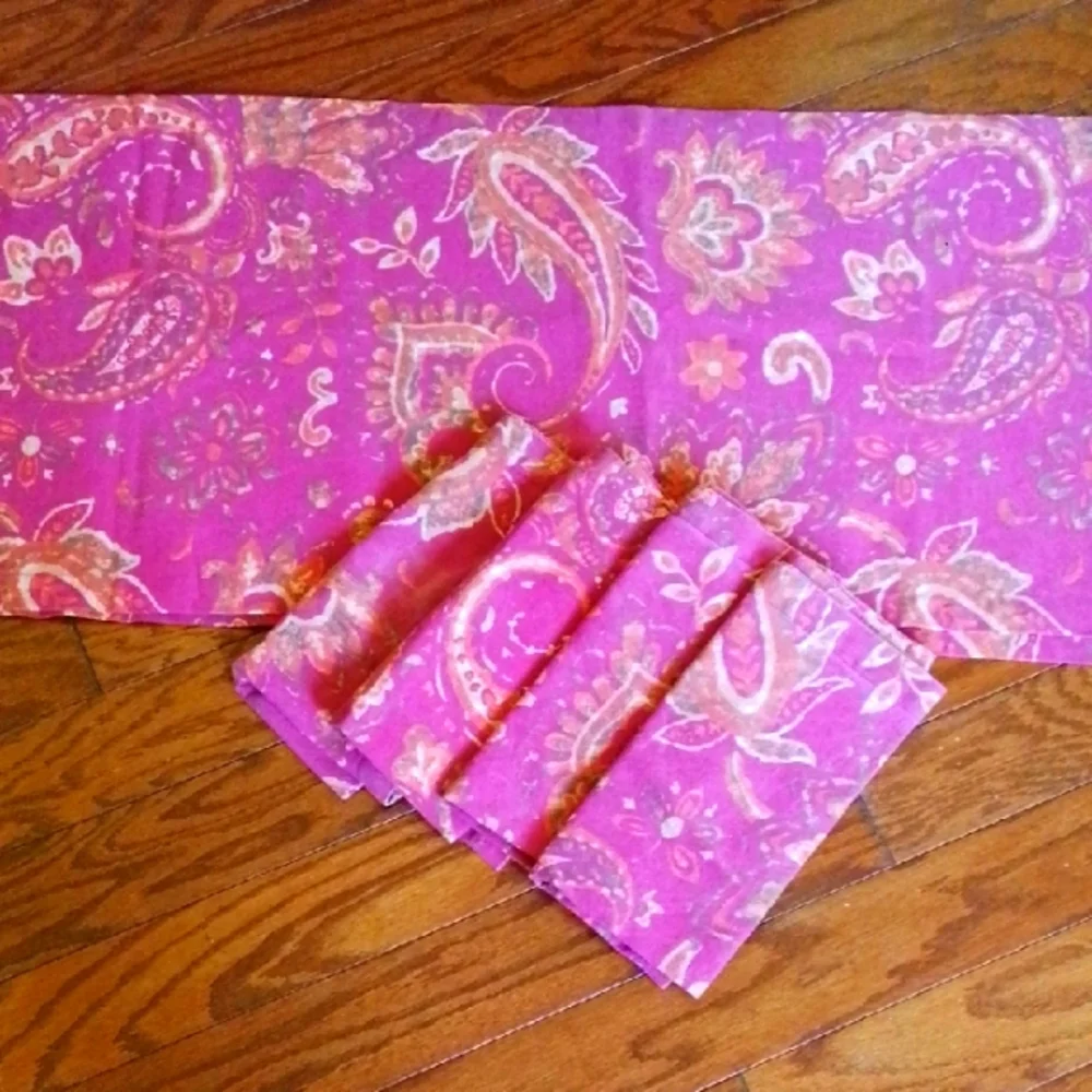 Sur La Table Pink Paisley Dining Set